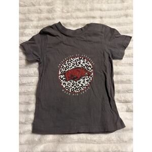 Port And Company U Of A Woo Pig Sooie Hogs Toddler 3T Shirt Girls